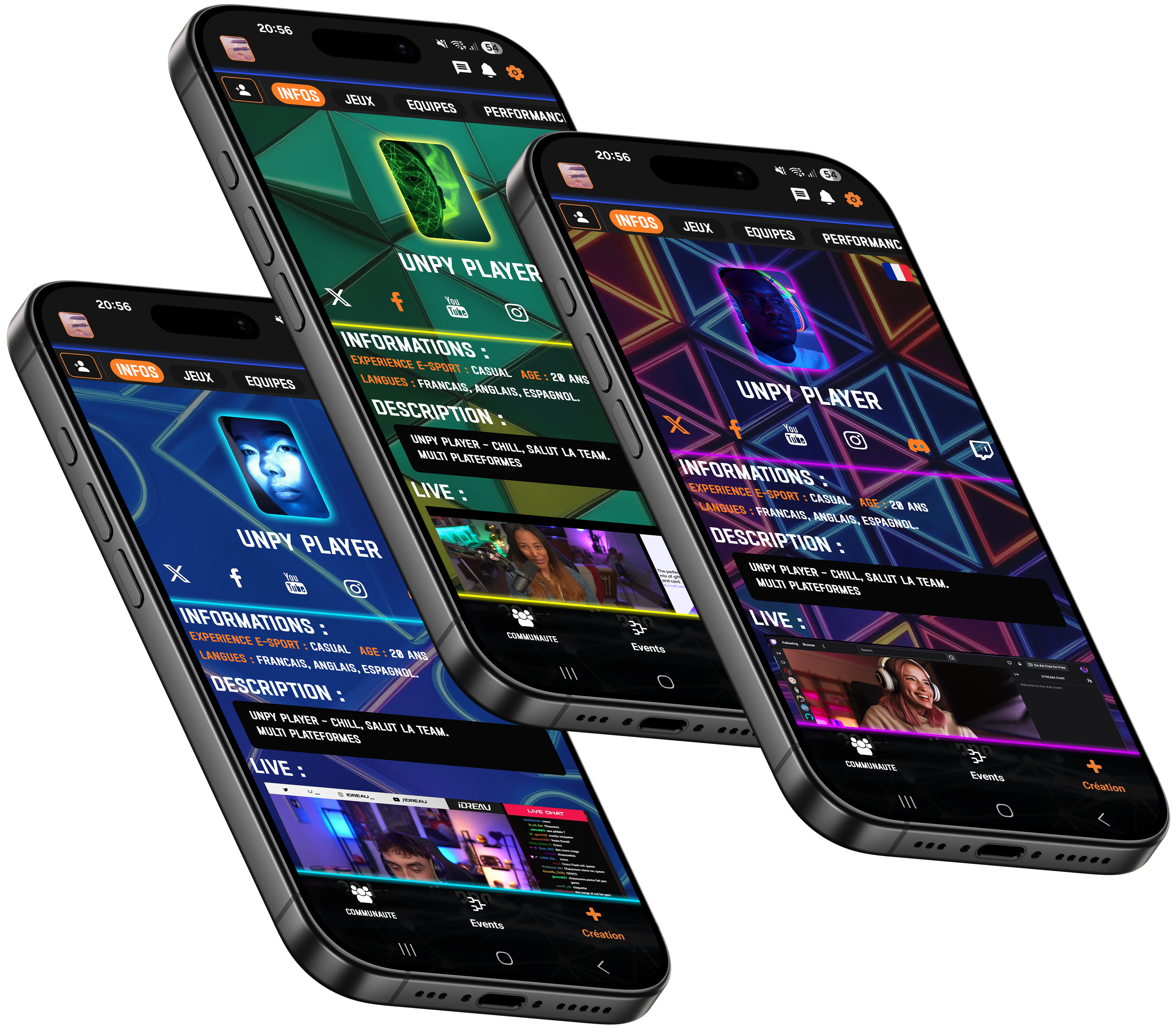 UNPY Mobile App Screenshots